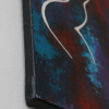 peinture abstraite femme rouge violet bleu