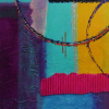 peinture abstraite mozaroje collage et acrylique
