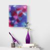 tableau abstrait multicolor 2 acrylique et plâtre couleur violet rouge rose