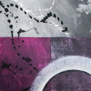 peinture abstraite nébulgris violet gris noir blanc