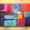peinture abstraite mosaik collage et acrylique
